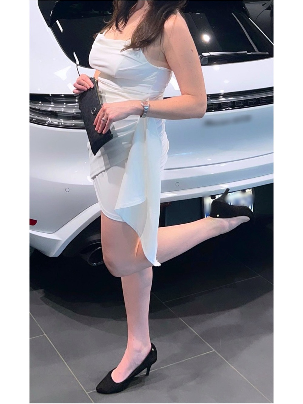 Pure White Strapless Ruched Mini Dress - Picture 5 of 5